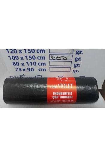 Violet Garbage Bag Hantal 100*150 Black 10pcs 600gr 1 Roll