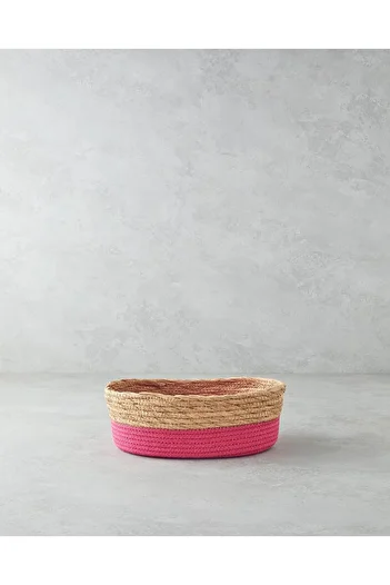 STOREMAX Srhtds Home Colorful Lines Paper Rope Basket Pink Desing 266450