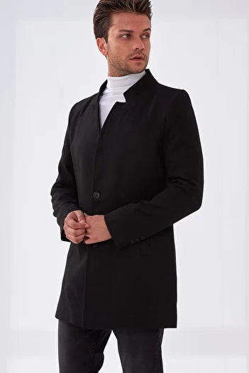 Delpino Pánský kabát Slim Fit s dlouhou manžetou