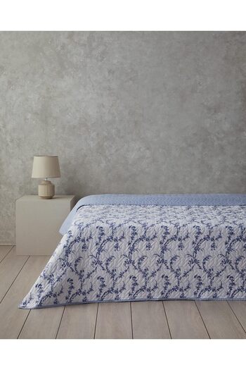 STOREMAX Srhtds Scroll Flowers Single Multi-Purpose Cover Blue Desing Shop 266450
