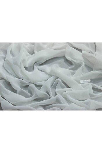FabricLoom Elegant Pure White Chiffon Fabric - Suitable for Bridal Dresses, Shirts, Scarves