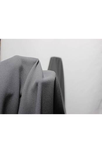 FabricLoom Heavy Georgette High-Quality Crepe - Luxurious Egyptian Fabric : Deep Gray