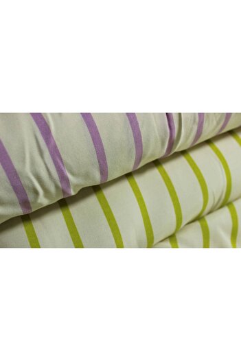 FabricLoom High-quality viscose fabric with eye-catching strip design patterns and free design positioning.