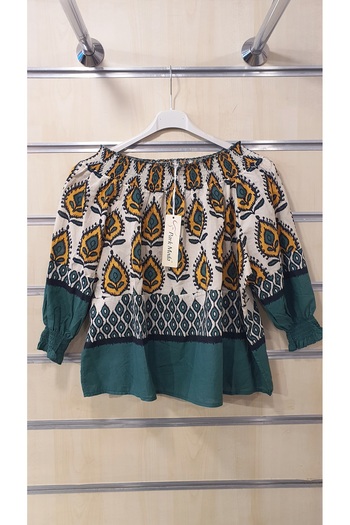 Park Moda 2-Piece Cotton Suit with Blouse and Skirt