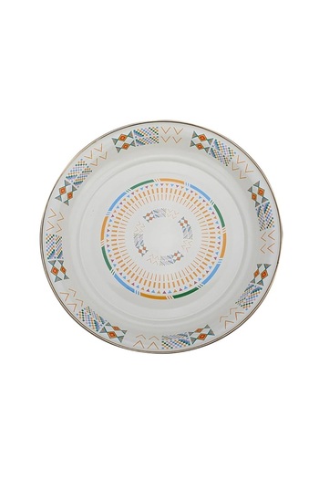 mastergold Serving Round Dish Multicolor ( 45cm ) | Shinko plate with a Heritage traditional Patterned