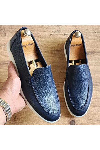 Zegeshoes Чоловічі літні туфлі з натуральної шкіри з вивороту без запаху без потовиділення гарантовано