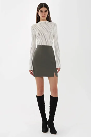 Hiccup High Waist Side Slit Skirt