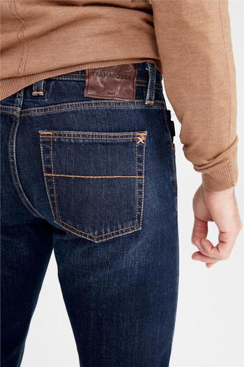 TRAMAROSSA Koyu Mavi Vintage Denim Pantolon