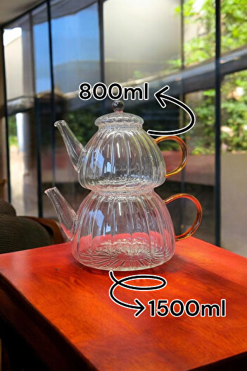 Kitchen Way Borosilicate Colored Teapot with Handle Kw-339