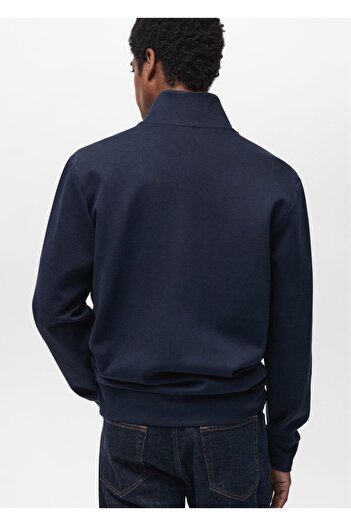 MANGO Man Perkins pamuklu fermuarlı sweatshirt