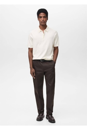 MANGO Man Dünnes Trikot-Poloshirt aus 100 % Baumwolle
