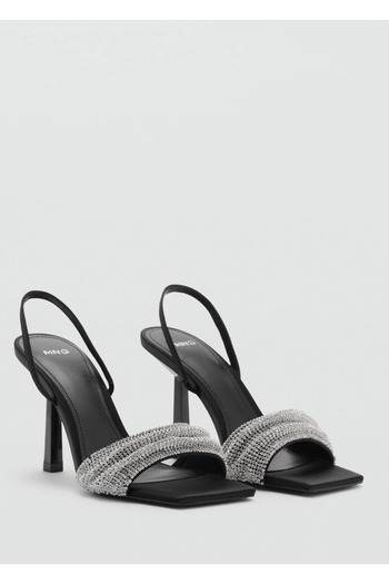 MANGO Woman Strass Stone Heel Sandals