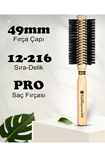 ELSA Επαγγελματική βούρτσα μαλλιών 0.21 Natural + Χτένα με κερί