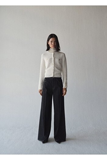 MANGO Woman Tweed jacket with stones on buttons