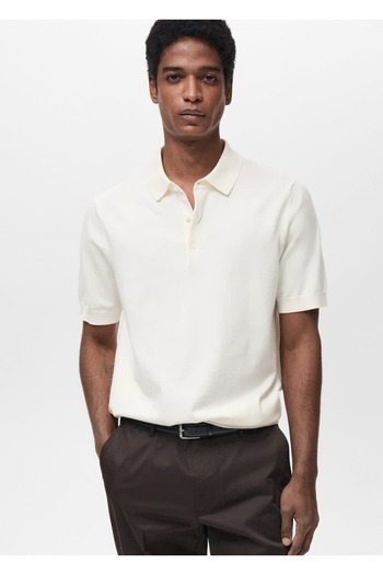 MANGO Man Dünnes Trikot-Poloshirt aus 100 % Baumwolle