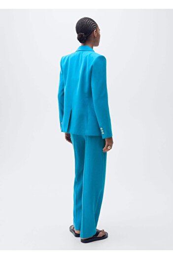 MANGO Woman Düz kesim blazer ceket