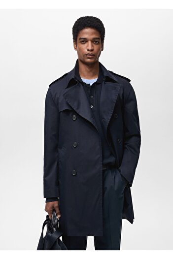 MANGO Man Belted Water Repellent Trench Coat