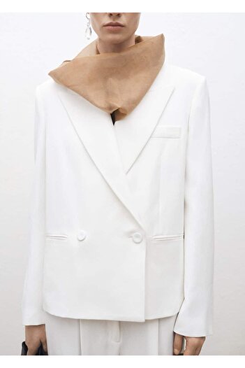 MANGO Woman Oversize Double Breasted Blazer Jacket