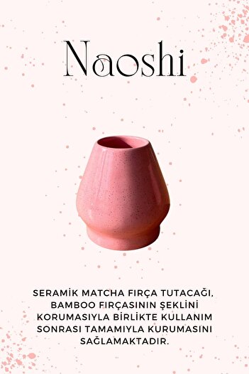 Mim and More Pembe Seramik Matcha Seti