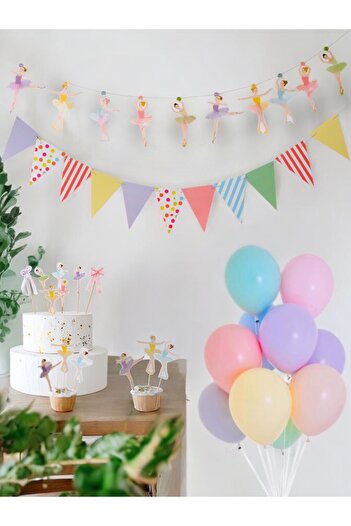 Partifabrik Ballerina Themed Birthday Party Set