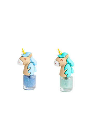 Martinelia Unicorn Kız Çocuk 2'li Unicorn Figürlü Su Bazlı Oje Seti