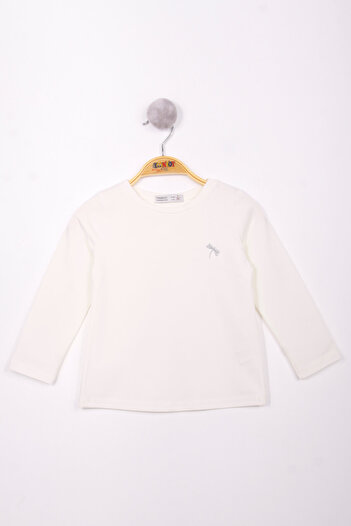 Toontoy Girl's Embroidered Chest T-shirt