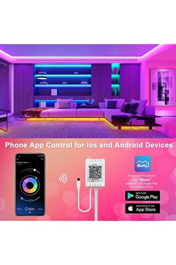 fulina Tv Led Backlights 4m, 9.8ft Led Strip Lights With Bluetooth App Control For 40-60 Inch Tv