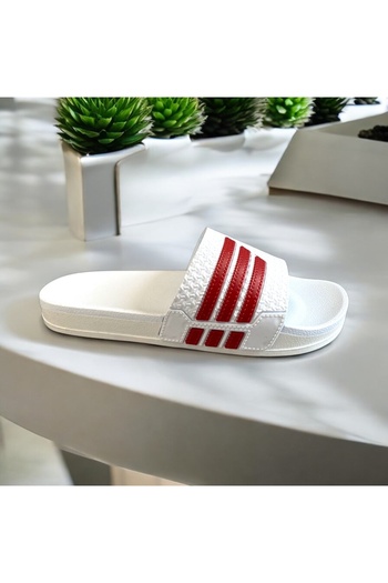 wonent Non-Slip Beach Casual Sports Red Striped Men's Slippers