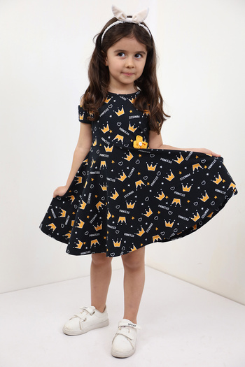 Toontoy Printed Complete Dress for Girl