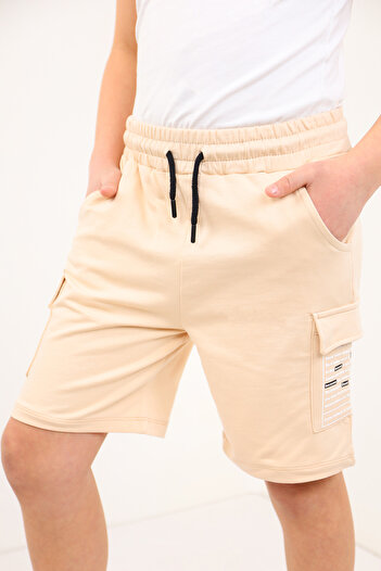 Toontoy Boy's Shorts - Pockets and Text Printed