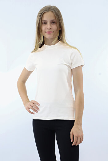 Toontoy Girl's School T-Shirt with Embroidery Detail