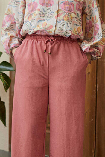 Neways 1105-ancelina Lastikli Pantolon Pudra