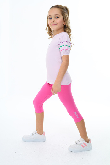 Toontoy Girl's Colorful Embroidered Capri Suit