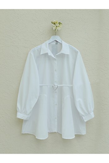 HİJABAYA Poplin Tunic - Buttoned and Piece Fabric