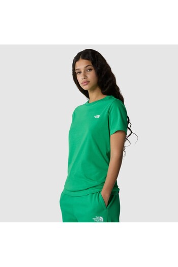 THE NORTH FACE Γυναικείο πράσινο μπλουζάκι με στρογγυλή λαιμόκοψη Simple Dome Slim