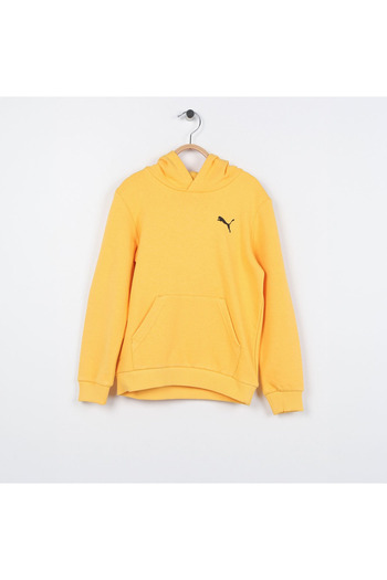 Puma Bppo Blank Base Kids Yellow Hooded Hoodie