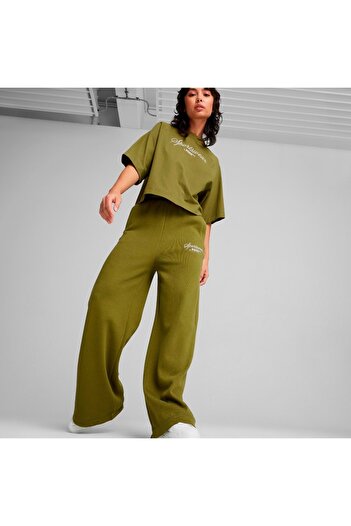 Puma CLASSICS+ Relaxed Sweatpants Olive Green