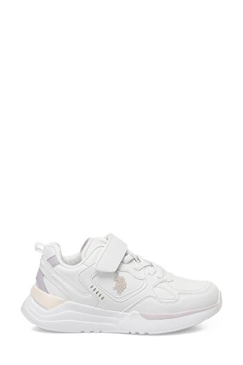U.S. Polo Assn. U.S. Polo Assn. Inter Jr White Comfortable Sole Girls' Sneakers