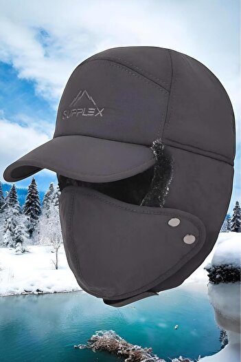 Trenderrs Multifunctional Water And Windproof Fur Thermal Hat Winter Hat