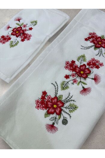 TUTUYA TEXTIL Вишитий 3-вимірний рушник з аналом і дівчиною, марка MİNEL, для весільного приданого, щоденного використання, подарунковий