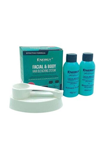 Energy Cosmetics Facial & Body Hair Bleaching System Kit 40+60ml
