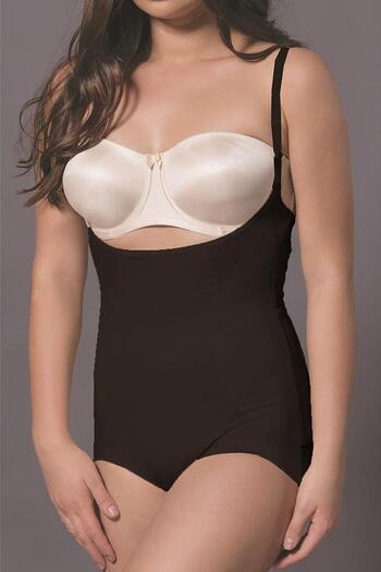 Magic Form 1553 Women's Snap Fastener Bady Corset-Black
