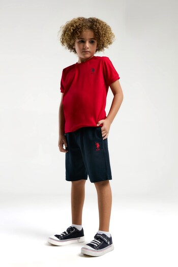 U.S. Polo Assn. Boys' Shorts Suit, Minimal Polo Logo Design