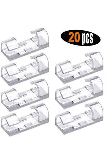 Choice Clip Clear 20Pcs 40PCS Cable Organizer Clips Cable Management Wire Manager Cord Holder USB Charging