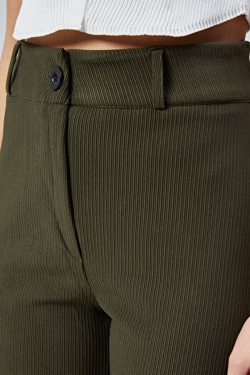 RAMON&ARTOS Ottoman Corduroy Knee-Proof High Waist Recovery Spanish Leg Palazzo Pants