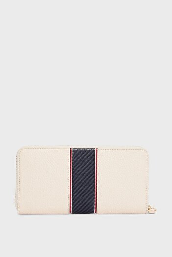 Tommy Hilfiger Th Legacy Large Za Women's White Wallet Aw0Aw16921Aa8