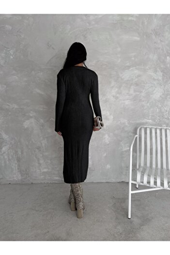 Yeppmoda Fitilli Triko Elbise