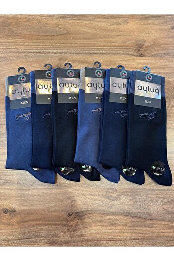 Aytuğ 6 Li Package Signed Series Seamless Bamboo Men's Socks