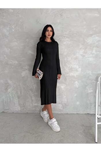 Yeppmoda Fitilli Triko Elbise