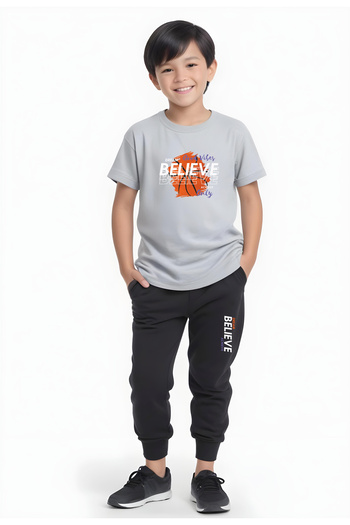 FYK KİDS Boy's Seasonal Printed Bottom-Top Suit